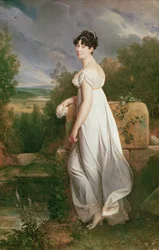 Ganzfiguriges Porträt von Madame Visconti, der Ehefrau des ehemaligen Botschafters der Cisalpinischen Republik in Frankreich